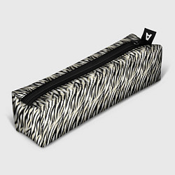 Пенал для ручек Тигровый полосатый узор-черные, бежевые полосы на, цвет: 3D-принт