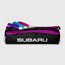 Пенал для ручек Subaru pro racing: надпись и символ, цвет: 3D-принт — фото 2