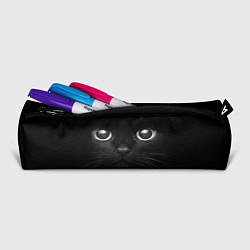 Пенал для ручек Взгляд чёрного кота, цвет: 3D-принт — фото 2