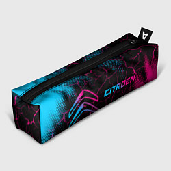 Пенал для ручек Citroen - neon gradient: надпись и символ, цвет: 3D-принт