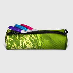 Пенал для ручек Зеленый абстрактный камуфляж, цвет: 3D-принт — фото 2