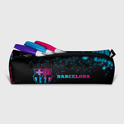 Пенал для ручек Barcelona - neon gradient: надпись и символ, цвет: 3D-принт — фото 2