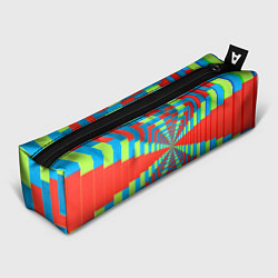 Пенал для ручек Разноцветный туннель - оптическая иллюзия, цвет: 3D-принт