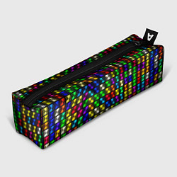 Пенал для ручек Разноцветные неоновые квадраты, цвет: 3D-принт