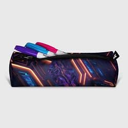 Пенал для ручек Разнообразные неоновые линии, цвет: 3D-принт — фото 2