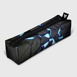 Пенал для ручек Голубая светящаяся неоновая лава, цвет: 3D-принт