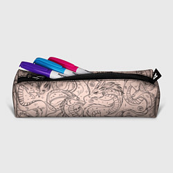 Пенал для ручек Дракон - унесенные призраками: тату на бежевом, цвет: 3D-принт — фото 2
