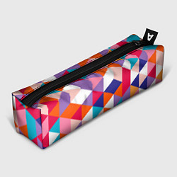 Пенал для ручек Ромбический разноцветный паттерн, цвет: 3D-принт