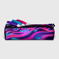 Пенал для ручек Фиолетовые неоновые волны, цвет: 3D-принт — фото 2