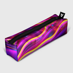 Пенал для ручек Неоновые светящиеся волны, цвет: 3D-принт