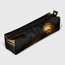 Пенал для ручек Black gold waves, цвет: 3D-принт