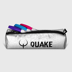 Пенал для ручек Quake glitch на светлом фоне: надпись и символ, цвет: 3D-принт — фото 2