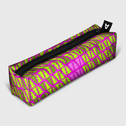 Пенал для ручек Ретро молнии розово-жёлтые, цвет: 3D-принт