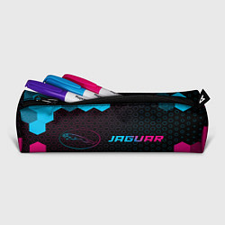 Пенал для ручек Jaguar - neon gradient: надпись и символ, цвет: 3D-принт — фото 2