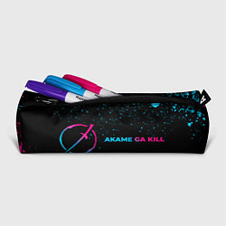 Пенал для ручек Akame ga Kill - neon gradient: надпись и символ, цвет: 3D-принт — фото 2
