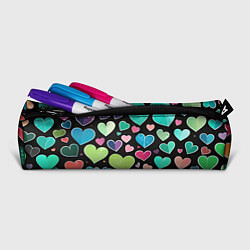 Пенал для ручек Сердечный принт - нейросеть, цвет: 3D-принт — фото 2