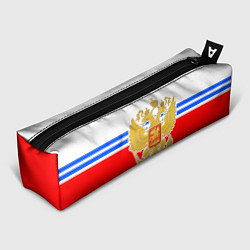 Пенал для ручек Герб Российской Федерации - полосы, цвет: 3D-принт