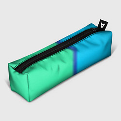 Пенал для ручек Сине зелёный светлый градиент, цвет: 3D-принт