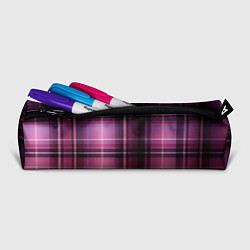 Пенал для ручек Фиолетовая шотландская клетка, цвет: 3D-принт — фото 2