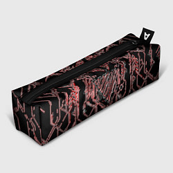 Пенал Чёрные линии с красной обводкой