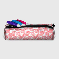 Пенал для ручек Узор с розовыми бантами в горошек, цвет: 3D-принт — фото 2