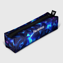 Пенал для ручек Palworld логотип и синие блики, цвет: 3D-принт