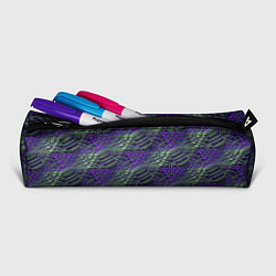 Пенал для ручек Фиолетово-зеленые ромбики, цвет: 3D-принт — фото 2