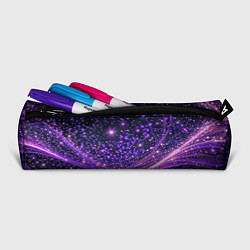 Пенал для ручек Фиолетовые сверкающие абстрактные волны, цвет: 3D-принт — фото 2