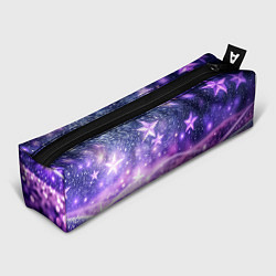 Пенал для ручек Абстрактные звезды в фиолетовых искрах, цвет: 3D-принт