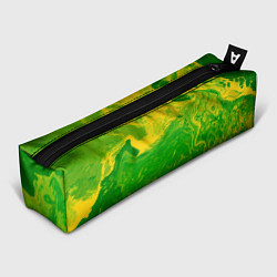 Пенал для ручек Зеленые подтеки, цвет: 3D-принт