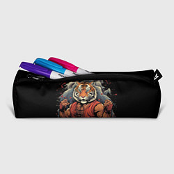 Пенал для ручек Тигр в стойке тайский бокс, цвет: 3D-принт — фото 2