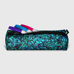 Пенал для ручек Абстракция яркий бирюзовый, цвет: 3D-принт — фото 2
