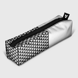 Пенал для ручек Чёрные треугольники на белом фоне, цвет: 3D-принт
