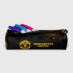 Пенал для ручек Manchester United - gold gradient по-горизонтали, цвет: 3D-принт — фото 2