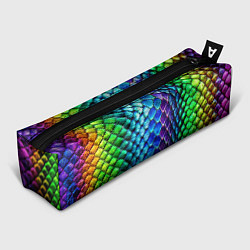 Пенал для ручек Радужная кожа змеи, цвет: 3D-принт