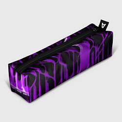 Пенал Abstract purple stripes on a black background