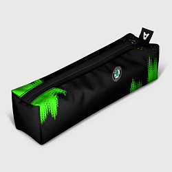 Пенал для ручек Skoda краски зеленые, цвет: 3D-принт