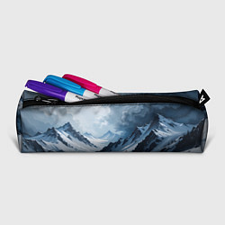 Пенал для ручек Зимний горный пейзаж маслом, цвет: 3D-принт — фото 2