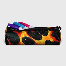 Пенал для ручек Оранжевые разломы текстура, цвет: 3D-принт — фото 2