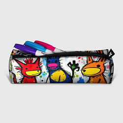Пенал для ручек Веселые зверята, цвет: 3D-принт — фото 2