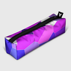 Пенал для ручек Сине-розовый крупные фрагменты, цвет: 3D-принт