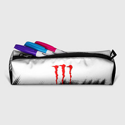 Пенал для ручек Monster energy чёрно белые краски, цвет: 3D-принт — фото 2