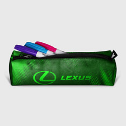 Пенал для ручек Lexus - green gradient по-горизонтали, цвет: 3D-принт — фото 2