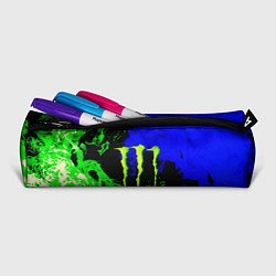 Пенал для ручек Monster energy кислотный огонь, цвет: 3D-принт — фото 2