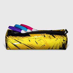 Пенал для ручек Желтая краска на черном фоне, цвет: 3D-принт — фото 2