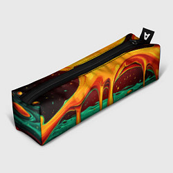 Пенал Оранжевая клякса текстура