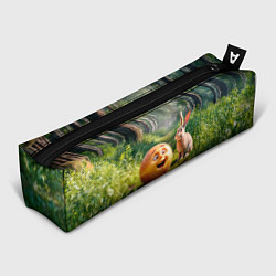 Пенал для ручек Колобок и заяц в лесу, цвет: 3D-принт