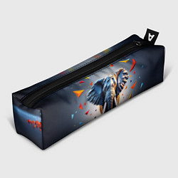 Пенал для ручек Геометрический слон и цветные полигоны, цвет: 3D-принт