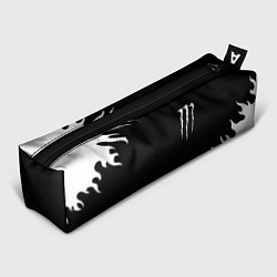 Пенал для ручек Monster energy белый огонь, цвет: 3D-принт