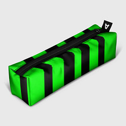 Пенал для ручек Color green black lines, цвет: 3D-принт